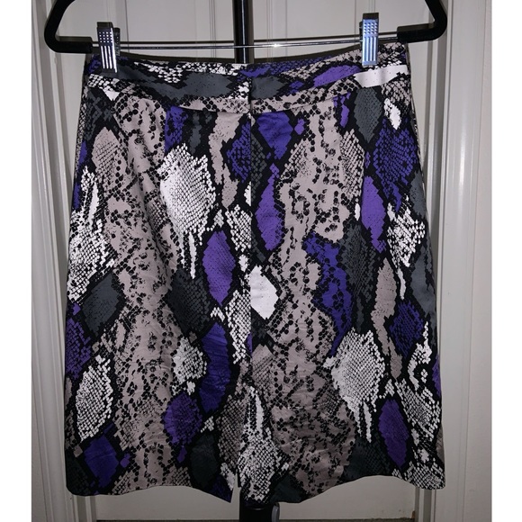 Milly purple and gray python print pencil skirt - Picture 1 of 13